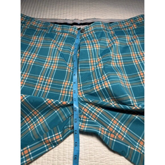 Men’s Callaway Golf Shorts Plaid 42 Green Orange - Picture 7 of 8